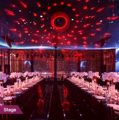 LED Party Lights with Bluetooth Speaker RGB Stage Lights, Disco Ball Light, USB Cable Charge, Portable Crystal DJ Strobe Light for Xmas KTV Club Pub Show Home Theater