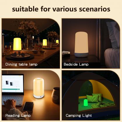5W LED Smart Bluetooth Dimming Mood Light, RGB Color Change, 3600mA Rechargeable Battery Touch Music Atmosphere Light, Mother and Baby Night Light Desk Light