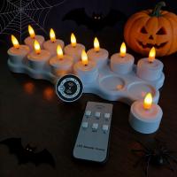 Inductive Rechargeable LED Tea Lights with Remote Control Function (12PCS Set), 50+ Hours Long Lasting, Flameless Rechargeable Candle Lights, Flickering Like a Real Candles