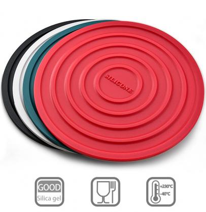 Heat Resistant Silicone Mats With Acrylic Holder (4PCS SET), Multipurpose Non-Slip Hot Pads for Kitchen Potholders, Hot Dishers, Jar Opener, Spoon Holder, Food Grade Silicone & BPA Free