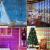 IP68 Waterproof Outdoor LED Curtain Light with 24-Key Remote Controller & Smart APP Control, RGBIC 16 Million Optional Colors, Timer Function, Adjustable Brightness, Music Sync,DIY Scenes,USB Plug Connection For Power On/Off, Color Changing