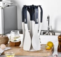 6PCS Set Non-stick Silicone Cooking Kitchen Utensils Spatula Set with Hanging Holder, Space Saving Cooking Tools for Non-Stick Cookware Heat Resistant Dishwasher Safe