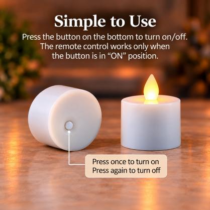 Inductive Rechargeable LED Tealight Candles (12PCS Set) - Flameless Electronic Candle Lights with 8-keys Timer Remote Controller