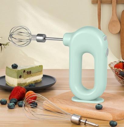 USB Rechargable Handheld Egg Beate,MINI Household Cordless Electric Hand Mixer with 2 Detachable Stir Whisks 4 Speed Modes,Baking At Home for Kitchen,Lightweight Portable
