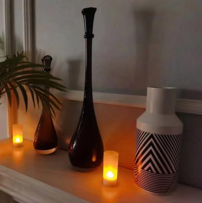 Rechargeable LED Candle TeaLight (6PCS SET) - Flameless LED Candle Lights - Flickering Amber,Battery Operated/Powered Candles,No Wax No Mess, No Fire Risk, Windproof, Portable