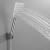 Brushed Nickel Wall Mount Shower Faucet Set (SUS304 Stainless Steel, Square Shower-head, Bathroom Rainfall Shower System, Shower Trim Kit)