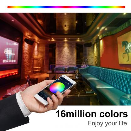 5W LED Smart Downlight, Voice Control, Music Sync, Group Control by Bluetooth-Mesh Technology, RGB+CCT ( selectable RGB & Correlated Color Temperature from 2700K to 6500K can reach up to 16 million multi-colors