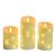 Φ7.5cm LED Flameless Candles with Copper wire lamp (3PCS SET) - Battery Operated Electric LED Pillar Candles with Remote Control Cycling 24 Hours Timer - Real Wax, 3D Wick, Realistic Flickering, Vivid Christmas/Festival/Party Decorative Candle Sets
