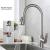 Kitchen Sink Faucets with Pull Down Sprayer (Height 45cm, SUS 304 Stainless Steel,3 Water Outlet Modes), Single Handle High Arc Pull Down Kitchen Faucet Kitchen Sink Faucets with Pull Down Sprayer (Height 45cm, SUS 304 Stainless Steel,3 Water Outlet Modes), Single Handle High Arc Pull Down Kitchen Faucet