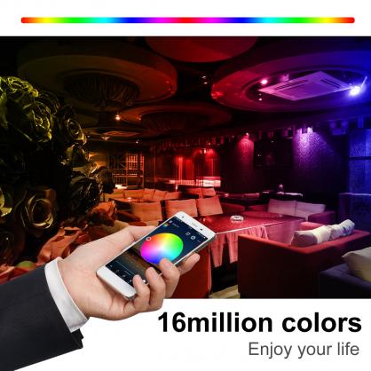 9W LED Smart Downlight, Voice Control, Music Sync, Group Control by Bluetooth-Mesh Technology, RGB+CCT ( selectable RGB & Correlated Color Temperature from 2700K to 6500K can reach up to 16 million multi-colors