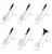 6PCS Set Non-stick Silicone Cooking Kitchen Utensils Spatula Set with Hanging Holder, Space Saving Cooking Tools for Non-Stick Cookware Heat Resistant Dishwasher Safe