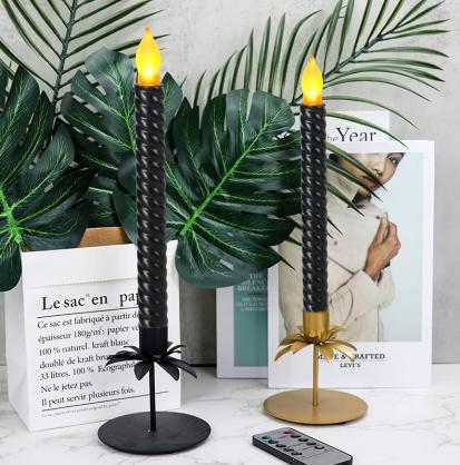 Φ2.2cm * H25cm Battery Operated LED Taper Candles Lights (6PCS Pack), Operated by 3 x AA Batteries (Not Included), Lighting up to 150 hours, Flameless Candlesticks with Flickering Flame