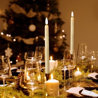 Φ2.0cm * H27.5cm LED Taper Candles Lights With Remote Control & Timer Function (10PCS Pack), Operated by 3 x AA Batteries (Not Included), Lighting up to 150 hours, Flameless Candlesticks with Flickeri