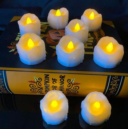 Φ3.6cm * H3.0cm LED Tea Light Candles (24PCS Pack) -Operated By CR2032 Button Battery (Battry is Included) - Lasting up to 90 hours