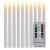 Φ2.0cm * H27.5cm LED Taper Candles Lights With Remote Control & Timer Function (10PCS Pack), Operated by 3 x AA Batteries (Not Included), Lighting up to 150 hours, Flameless Candlesticks with Flickeri