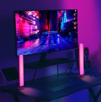 RGB Bedroom Atmosphere Light with 24key Remote Controller - Gaming Computer Pickup Atmosphere Light, Desktop Pickup Light, Music Atmosphere Light - 1 or 2 PCS Pack Optional