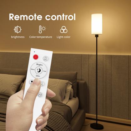 RGBW Multifuntional & Dimmable LED Smart Floor Lamp with Remote Control,Compatible with Alexa, Google Home, 57