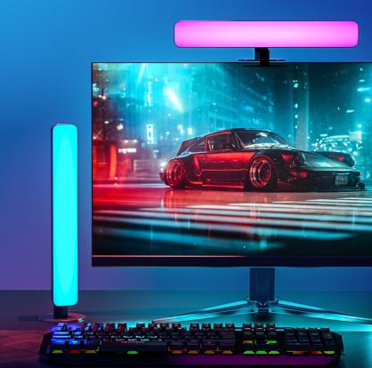 RGB Bedroom Atmosphere Light with 24key Remote Controller - Gaming Computer Pickup Atmosphere Light, Desktop Pickup Light, Music Atmosphere Light - 1 or 2 PCS Pack Optional
