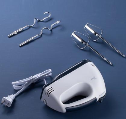 7-Speed Electric Hand Mixer with Whisk, Hand Mixer Electric, Lightweight Powerful Handheld Electric Hand Mixer Stainless Steel Egg Whisk with 2 Dough Hooks & 2 Beaters for Cake, Cooking, Baking, Dessert