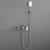 Brushed Nickel Wall Mount Shower Faucet Set (SUS304 Stainless Steel, Square Shower-head, Bathroom Rainfall Shower System, Shower Trim Kit)