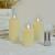Φ7.5cm LED Flameless Wax Candles (3PCS SET) - Battery Operated Electric LED Pillar Candles with Remote Control Cycling 24 Hours Timer - Real Wax, 3D Wick, Realistic Flickering, Vivid Christmas/Festival/Party Decorative Candle Sets