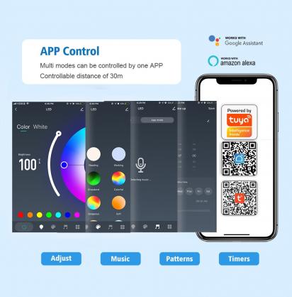 LED Corner Floor Lamp, RGB LED Corner Lamp with Music Sync, Smart App and Remote Control Color Changing Ambience Light with 16 Million Colors for Bedroom, Living Room Gaming Room