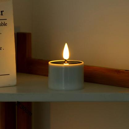 Solar Powered Rechargeable Tea Lights (6PCS SET) , Outdoor Candle Flameless Flicker IP65 Waterproof Rechargeable LED Candles with Dusk to Dawn Sensor for Lantern Garden Camping Party Home Decorations