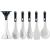 6PCS Set Non-stick Silicone Cooking Kitchen Utensils Spatula Set with Hanging Holder, Space Saving Cooking Tools for Non-Stick Cookware Heat Resistant Dishwasher Safe