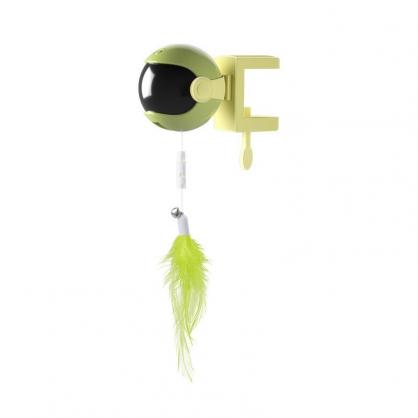 Interactive Cat Toys for Indoor Cats, Automatic Cat Toy Retractable Feather Toys, Hanging Interactive Cat Toys Funny Cat Ball Pet Toy Cat Teaser Ball Plush Toy Cat Ball