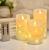 Φ7.5cm LED Flameless Candles with Copper wire lamp (3PCS SET) - Battery Operated Electric LED Pillar Candles with Remote Control Cycling 24 Hours Timer - Real Wax, 3D Wick, Realistic Flickering, Vivid Christmas/Festival/Party Decorative Candle Sets