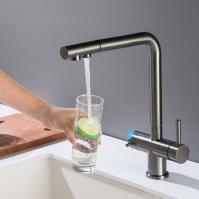 H35cm Kitchen Sink Faucets with Pull Down Sprayer (SUS304 Stainless Steel,3 Water Outlet Modes), Single Handle High Arc Pull Down Kitchen Faucet H35cm Kitchen Sink Faucets with Pull Down Sprayer (SUS304 Stainless Steel,3 Water Outlet Modes), Single Handle High Arc Pull Down Kitchen Faucet