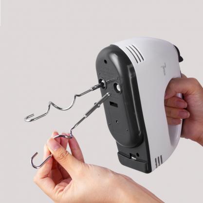 7-Speed Electric Hand Mixer with Whisk, Hand Mixer Electric, Lightweight Powerful Handheld Electric Hand Mixer Stainless Steel Egg Whisk with 2 Dough Hooks & 2 Beaters for Cake, Cooking, Baking, Dessert