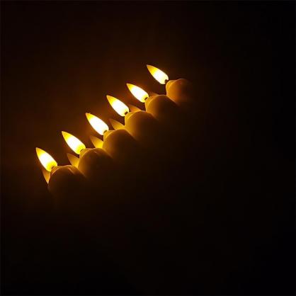 Φ2.1cm * H15.5cm Battery Operated LED Taper Candles Lights (12PCS Pack), 2 x AA Batteries Operated (Not Included), Flameless Flickering Flame