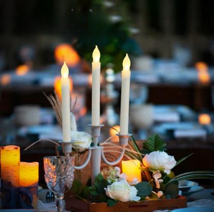 Φ1.9cm x H21.5cm LED Taper Candles Lights With Remote Control & Timer Function (12PCS Pack), Operated by 3 x AA Batteries (Not Included), Lighting up to 150 hours, Flameless Candlesticks with Flickering Flame, No fire risk and messy dripping wax