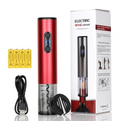 2-in-1 Rechargeable Electronic Wine Opener (aluminum housing)