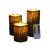 Φ7.5cm LED Flameless Candles (3PCS SET) - Battery Operated Electric LED Pillar Candles with Remote Control Cycling 24 Hours Timer - Pine Effect, Real Wax, 3D Wick, Realistic Flickering, Vivid Christmas/Festival/Party Decorative Candle Sets