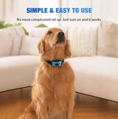 Anti Bark Collar,No Shock Training Dog Collar,Humane with Vibration and Sound Barking Collar for Small/Medium/Large Dogs 5-100lbs