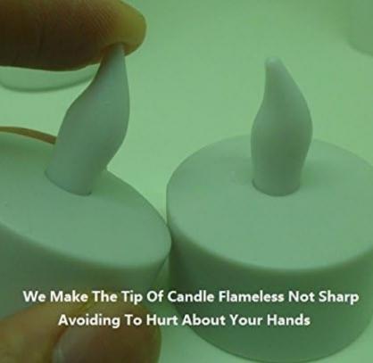 Rechargeable LED Candle TeaLight (6PCS SET) - Flameless LED Candle Lights - Flickering Amber,Battery Operated/Powered Candles,No Wax No Mess, No Fire Risk, Windproof, Portable