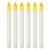 Φ2.2cm * H25cm Battery Operated LED Taper Candles Lights (6PCS Pack), Operated by 3 x AA Batteries (Not Included), Lighting up to 150 hours, Flameless Candlesticks with Flickering Flame