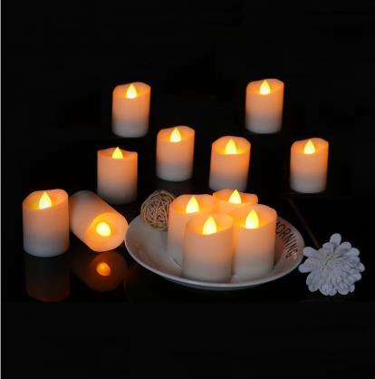 Φ3.6cm * H4.5cm LED Tea Light Candles with Remote Control & Timer function (12PCS Pack) - Operated By CR2450 Button Battery (Battery is Included) - Lighting up to 200 hours;