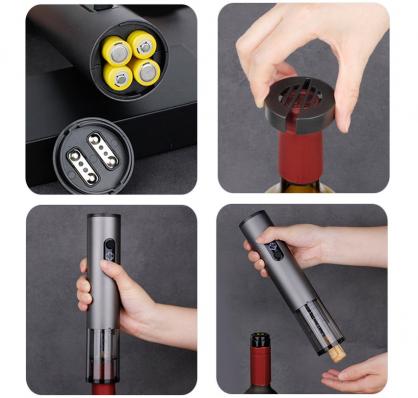 2-in-1 Rechargeable Electronic Wine Opener (aluminum housing)