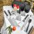 Griddle Accessories Kit, 14Pcs Griddle Grill Accessories Set BBQ Tools Set for Blackstone and Camp Chef, Spatula, Scraper, Griddle Cleaning Kit with Carry Bag for BBQ Teppanyaki and Camping