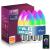 E14 Smart LED Candelabra Bulbs,Bluetooth & Wifi Remote Control,No Hub Required, RGB LED Bulb Compatible with Alexa/Google Assistant/Smart Life, 1/4/6 PCS Pack optional