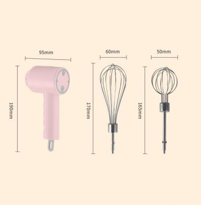 USB Rechargeable Handheld Egg Beater, Household Cordless Electric Hand Mixer with 2 Detachable Stir Whisks 4 Speed Modes,Baking At Home For Kitchen,Lightweight Portable