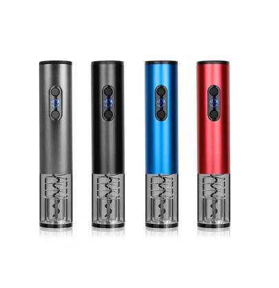 4-in-1 Rechargeable Electric Wine Opener, Automati Cordless Electric Wine Bottle Opener with Aerator & Pourer, Foil Cutter, 1 Vacuum Preservation Stoppers