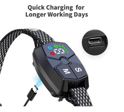Dog Bark Collar, Rechargeable Anti Barking Training Collar with Beep Vibration Shock for Large/Medium/Small Dogs,Bark Shock Collar with 7 Adjustable Sensitivity,IP67 Waterproof,Effective & Humane