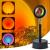 LED Ambient Sunset Projector Lamp (WIFI+Bluetooth+24key Remote Controller), 16 Colors Sunset Projection Lamp with Remote Control, Multiple Colors Projector Light for Photography, Selfie, Home and Bedroom Decor