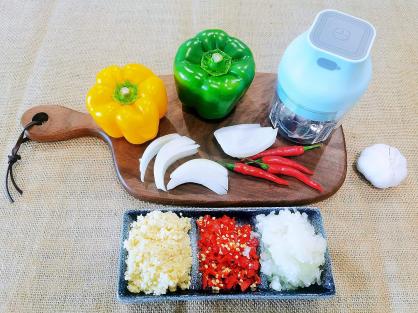 Electric Garlic Chopper,Electronic Food Chooper,Automatic Mini Masher Crusher,USB Rechargeable Food Chopper,Portable Food Processor for Vegetables/Meats/Spices,250ml