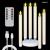 Rechargeable Flameless LED Taper Candles (6pcs set), with Charging Base, LED Taper Candles with Remote Timer, 3D Flickering Flame for Home & Commercial Decoration
