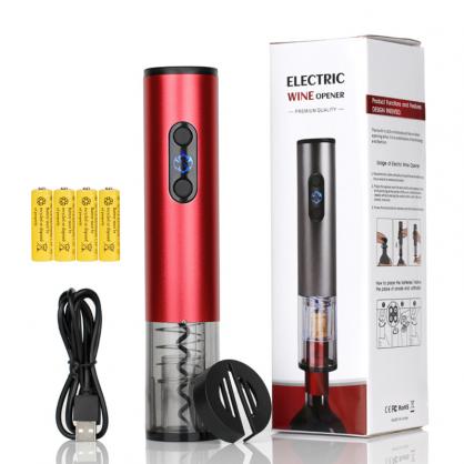 2-in-1 Rechargeable Electronic Wine Opener (aluminum housing)